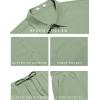 imageCOOFANDY Mens 2 Piece Casual Beach Outfits Short Sleeve Button Down Shirts Summer Loose Pant Sets Vacation Walking OutfitsLight Green