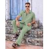 imageCOOFANDY Mens 2 Piece Casual Beach Outfits Short Sleeve Button Down Shirts Summer Loose Pant Sets Vacation Walking OutfitsLight Green