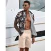 imageCOOFANDY Mens 2 Piece Summer Beach Outfits Tropical Short Sleeve Button Down Shirts and Shorts Hawaiian Vacation SetsBlack Flower