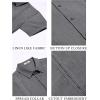 imageCOOFANDY Mens Cuban Guayabera Summer Beach Short Sleeve Casual Vacation Wedding ShirtDark Gray