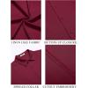 imageCOOFANDY Mens Cuban Guayabera Summer Beach Short Sleeve Casual Vacation Wedding ShirtWine Red
