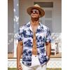 imageCOOFANDY Mens Hawaiian Short Sleeve Shirt Tropical Vacation Essential Casual Button Down Summer Beach ShirtsBlack Coconut Treewhite