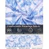 imageCOOFANDY Mens Hawaiian Short Sleeve Shirt Tropical Vacation Essential Casual Button Down Summer Beach ShirtsBlue Tropical Leafwhite