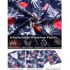 imageCOOFANDY Mens Hawaiian Short Sleeve Shirt Tropical Vacation Essential Casual Button Down Summer Beach ShirtsHibiscus Leavesblue