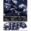 imageCOOFANDY Mens Hawaiian Short Sleeve Shirt Tropical Vacation Essential Casual Button Down Summer Beach ShirtsWhite Palm Leafblue