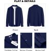 imageCOOFANDY Mens Lightweight Button Down Shirts Long Sleeve Casual Textured Overshirt Regular FitNavy Blue