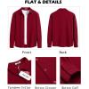 imageCOOFANDY Mens Lightweight Button Down Shirts Long Sleeve Casual Textured Overshirt Regular FitWine Red