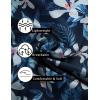 imageCOOFANDY Mens Summer Beach Vacation Shirt Casual Button Down Short Sleeve Shirt Hawaiian Tropical Resort WearTropical Flowers Navy Blue