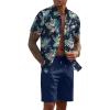 Navy Green Leaf
