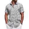 Palm Leaves-grey Blue