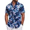 Tropical Flowers Navy Blue