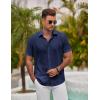 imageCOOFANDY Mens Button Down Shirt Short Sleeve Casual Shirts for Summer Beach Vacation ShirtsBlue Violet