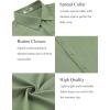 imageCOOFANDY Mens Button Down Shirt Short Sleeve Casual Shirts for Summer Beach Vacation ShirtsLight Green