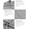 imageCOOFANDY Mens Button Down Shirt Short Sleeve Casual Shirts for Summer Beach Vacation ShirtsLight Grey