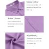 imageCOOFANDY Mens Button Down Shirt Short Sleeve Casual Shirts for Summer Beach Vacation ShirtsLight Purple