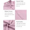 imageCOOFANDY Mens Button Down Shirt Short Sleeve Casual Shirts for Summer Beach Vacation ShirtsPink