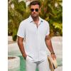 imageCOOFANDY Mens Button Down Shirt Short Sleeve Casual Shirts for Summer Beach Vacation ShirtsWhite