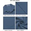 imageCOOFANDY Mens Button Down Shirts Short Sleeve Casual Summer Shirts Beach Wedding Shirt with PocketGrey Blue