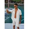 imageCOOFANDY Mens Button Down Shirts Short Sleeve Casual Summer Shirts Beach Wedding Shirt with PocketWhite