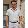 imageCOOFANDY Mens Casual Button Down Shirts Short Sleeve Business Shirts Lightweight Wrinkle Free Dress ShirtsAwhite