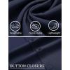 imageCOOFANDY Mens Casual Button Down Shirts Short Sleeve Business Shirts Lightweight Wrinkle Free Dress ShirtsDark Blue