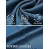 imageCOOFANDY Mens Casual Button Down Shirts Short Sleeve Business Shirts Lightweight Wrinkle Free Dress ShirtsGray Blue