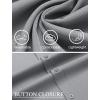 imageCOOFANDY Mens Casual Button Down Shirts Short Sleeve Business Shirts Lightweight Wrinkle Free Dress ShirtsLight Gray