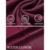 imageCOOFANDY Mens Casual Button Down Shirts Short Sleeve Business Shirts Lightweight Wrinkle Free Dress ShirtsWine Red