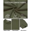 imageCOOFANDY Mens Cotton Linen Shirts Casual Beach Shirts Short Sleeve Button Down Shirts Summer Vacation ShirtsArmy Green
