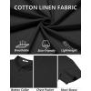 imageCOOFANDY Mens Cotton Linen Shirts Casual Beach Shirts Short Sleeve Button Down Shirts Summer Vacation ShirtsBlack