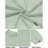 imageCOOFANDY Mens Cotton Linen Shirts Casual Beach Shirts Short Sleeve Button Down Shirts Summer Vacation ShirtsLight Green
