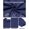 imageCOOFANDY Mens Cotton Linen Shirts Casual Beach Shirts Short Sleeve Button Down Shirts Summer Vacation ShirtsNavy Blue