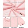 imageCOOFANDY Mens Cotton Linen Shirts Casual Beach Shirts Short Sleeve Button Down Shirts Summer Vacation ShirtsPink