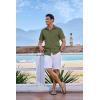 imageCOOFANDY Mens Short Sleeve Button Down Shirt Casual Linen Shirts Summer Beach Vacation Shirt with PocketArmy Green