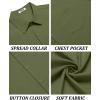 imageCOOFANDY Mens Short Sleeve Button Down Shirt Casual Linen Shirts Summer Beach Vacation Shirt with PocketArmy Green