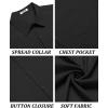 imageCOOFANDY Mens Short Sleeve Button Down Shirt Casual Linen Shirts Summer Beach Vacation Shirt with PocketBlack