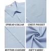 imageCOOFANDY Mens Short Sleeve Button Down Shirt Casual Linen Shirts Summer Beach Vacation Shirt with PocketClear Blue