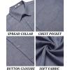imageCOOFANDY Mens Short Sleeve Button Down Shirt Casual Linen Shirts Summer Beach Vacation Shirt with PocketDark Blue Grey