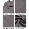 imageCOOFANDY Mens Short Sleeve Button Down Shirt Casual Linen Shirts Summer Beach Vacation Shirt with PocketDark Grey