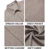 imageCOOFANDY Mens Short Sleeve Button Down Shirt Casual Linen Shirts Summer Beach Vacation Shirt with PocketKhaki