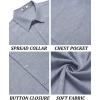 imageCOOFANDY Mens Short Sleeve Button Down Shirt Casual Linen Shirts Summer Beach Vacation Shirt with PocketLight Denim Blue