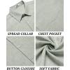 imageCOOFANDY Mens Short Sleeve Button Down Shirt Casual Linen Shirts Summer Beach Vacation Shirt with PocketLight Green
