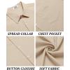imageCOOFANDY Mens Short Sleeve Button Down Shirt Casual Linen Shirts Summer Beach Vacation Shirt with PocketLight Khaki