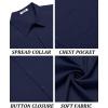 imageCOOFANDY Mens Short Sleeve Button Down Shirt Casual Linen Shirts Summer Beach Vacation Shirt with PocketNavy Blue