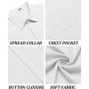 imageCOOFANDY Mens Short Sleeve Button Down Shirt Casual Linen Shirts Summer Beach Vacation Shirt with PocketWhite
