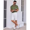 imageCOOFANDY Mens Short Sleeve Button Down Shirt Wrinkle Free Dress Shirts Casual Summer Untucked ShirtArmy Green