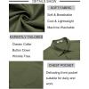 imageCOOFANDY Mens Short Sleeve Button Down Shirt Wrinkle Free Dress Shirts Casual Summer Untucked ShirtArmy Green