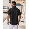imageCOOFANDY Mens Short Sleeve Button Down Shirt Wrinkle Free Dress Shirts Casual Summer Untucked ShirtBlack