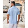 imageCOOFANDY Mens Short Sleeve Button Down Shirt Wrinkle Free Dress Shirts Casual Summer Untucked ShirtBlue