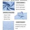 imageCOOFANDY Mens Short Sleeve Button Down Shirt Wrinkle Free Dress Shirts Casual Summer Untucked ShirtBlue